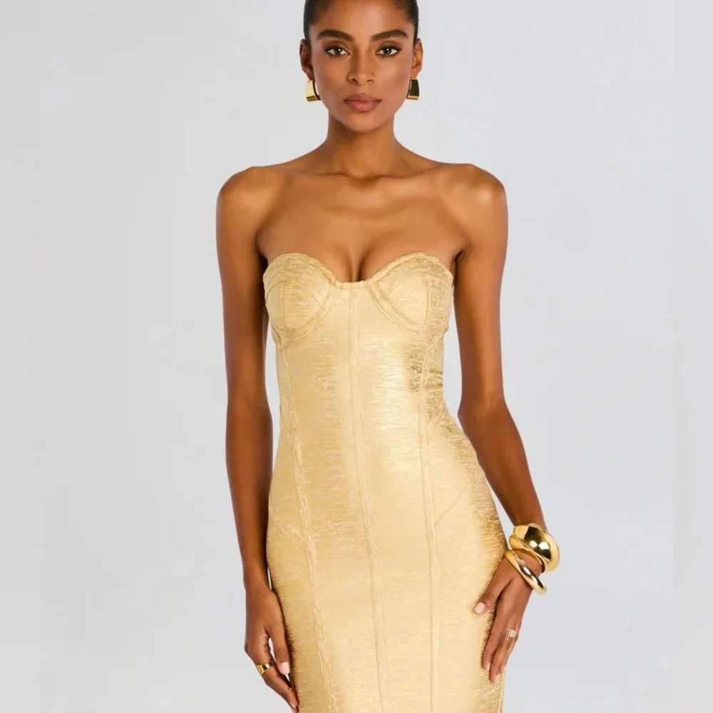 NWT Retrofete Charlize Coated Knit Dress size M - Picture 5 of 7